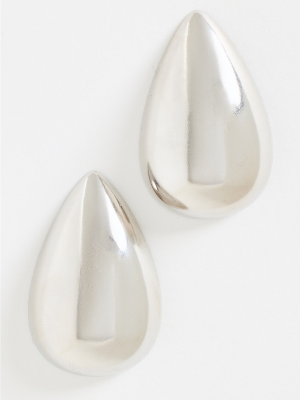 Adina Eden Silver Teardrop Dome Earrings